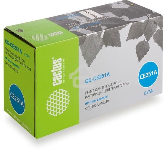 Картридж лазерный Cactus CS-CE251A голубой (7000 стр.) для HP Сolor LaserJet CP3525/CM3530