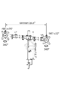 Кронштейн для мониторов Cactus CS-VM-D29-BK черный 13