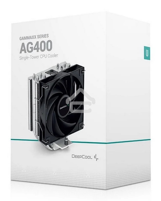 Кулер для процессора DEEPCOOL AG400 черный, 120 мм, алюминий/медь, 2000 об/мин, 31.6 дБ, 4 pin, 220 Вт, 150 мм