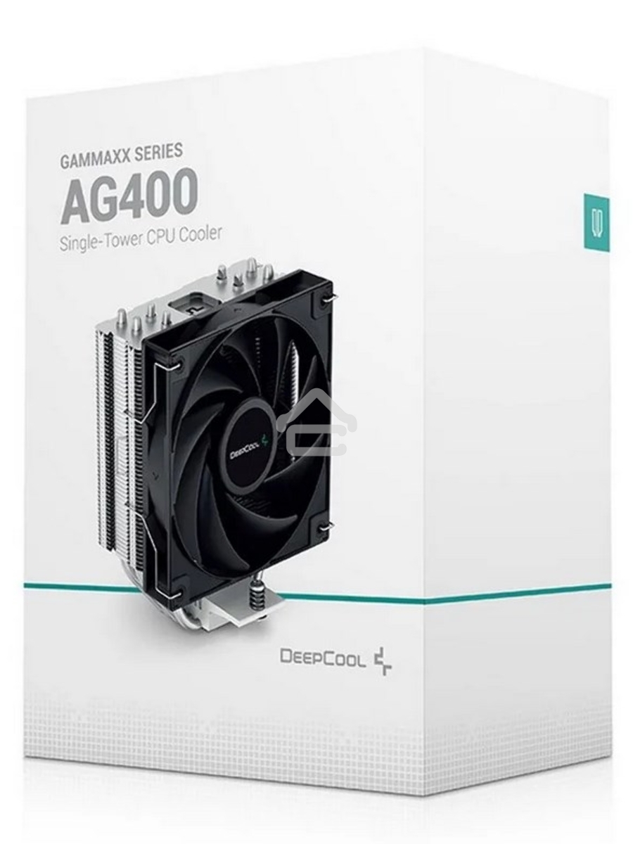 Кулер для процессора DEEPCOOL AG400 черный, 120 мм, алюминий/медь, 2000 об/мин, 31.6 дБ, 4 pin, 220 Вт, 150 мм