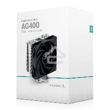 Кулер для процессора DEEPCOOL AG400 черный, 120 мм, алюминий/медь, 2000 об/мин, 31.6 дБ, 4 pin, 220 Вт, 150 мм