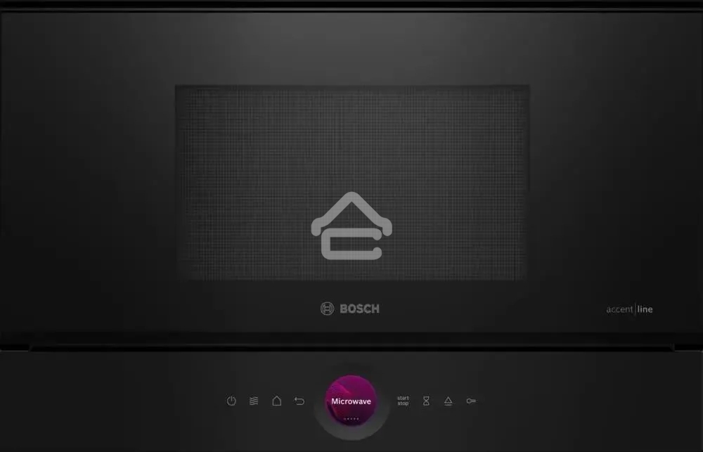 Микроволновая печь встраиваемая Bosch BFL9221B1 черный, 21 л, 900 Вт, переключатели - сенсор/поворотный механизм