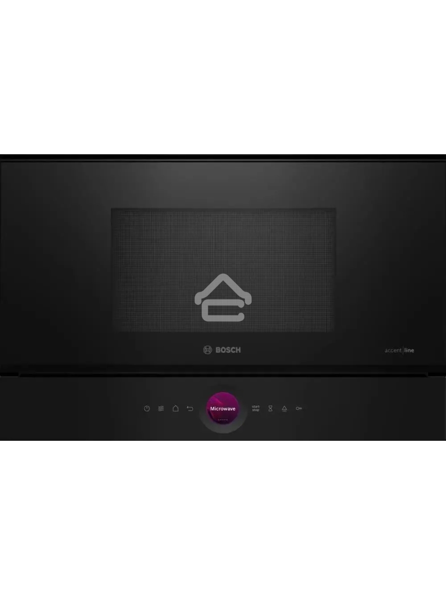 Микроволновая печь встраиваемая Bosch BFL9221B1 черный, 21 л, 900 Вт, переключатели - сенсор/поворотный механизм