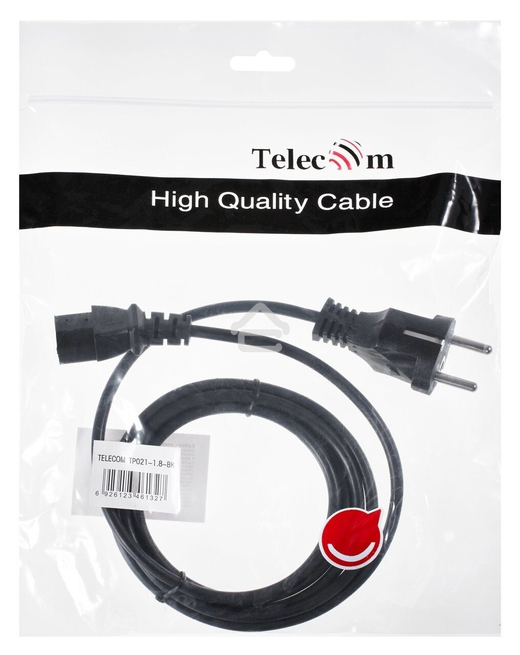 Кабель компьютер - розетка 1,5 м 220V (Европейский стандарт) VCOM/TELECOM