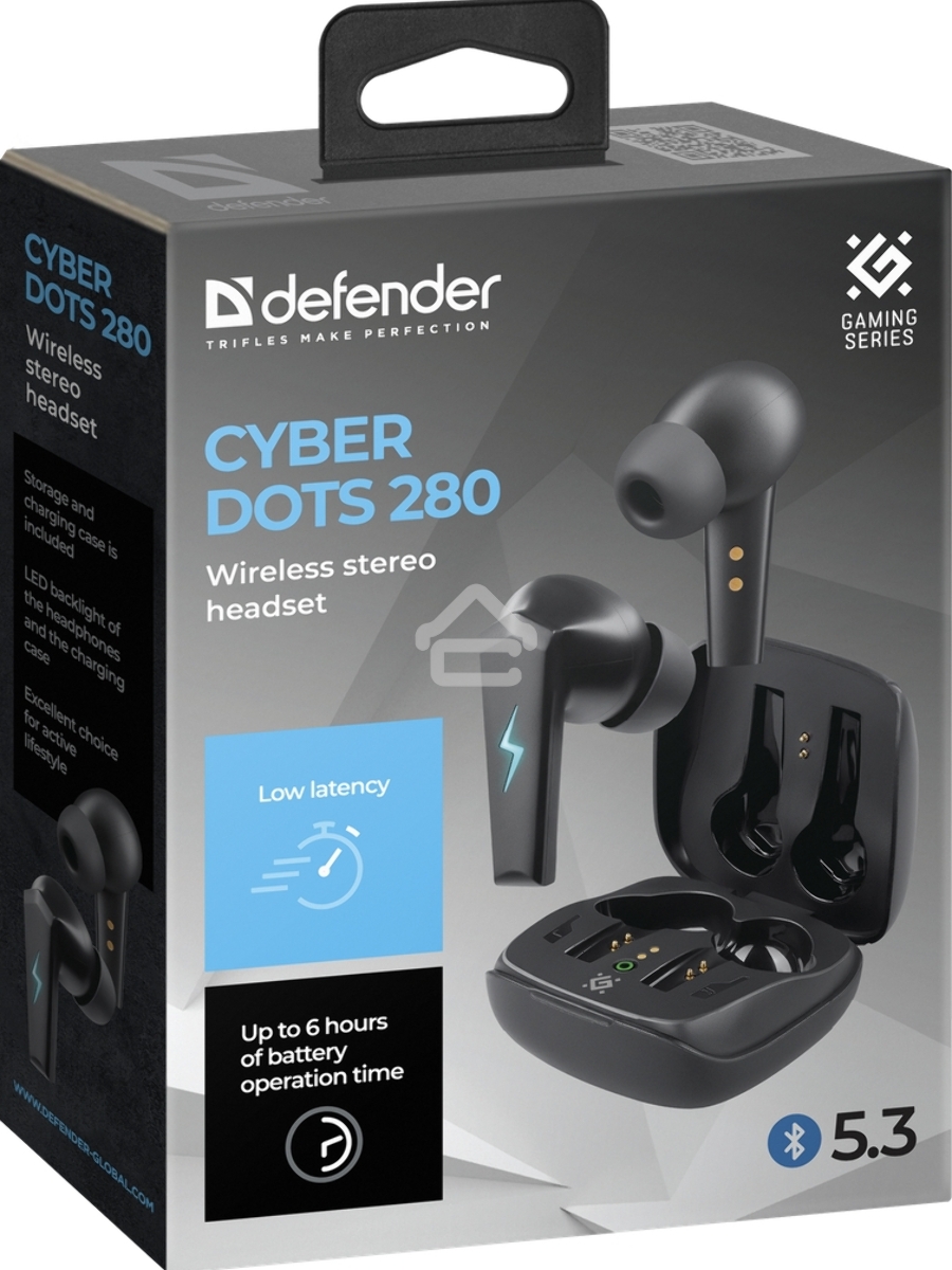 Гарнитура Defender CYBERDOTS 280 TWS черный