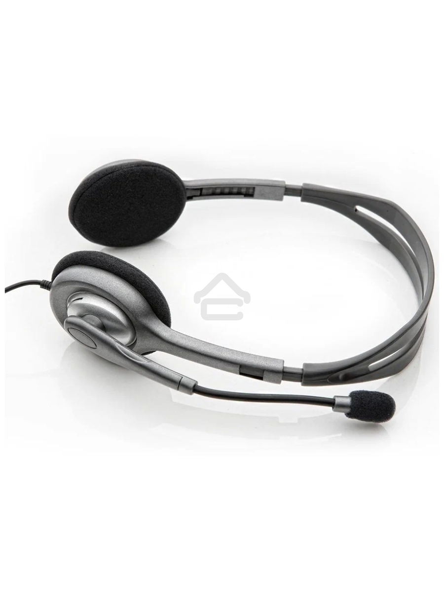 Наушники с микрофоном Logitech Stereo H110 серебристый 1.8м накладные оголовье (981-000459)