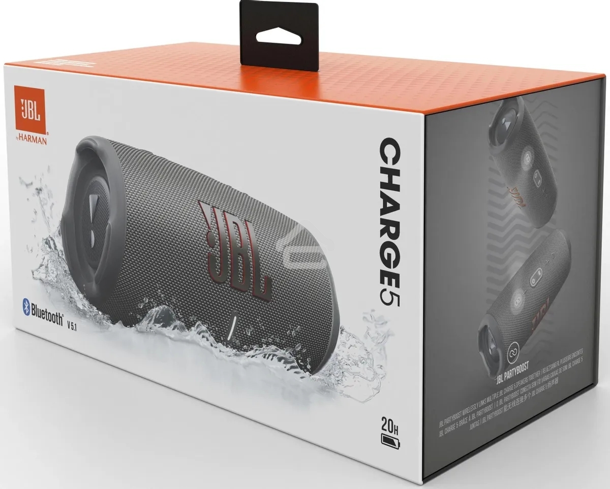 Портативная акустика JBL Charge 5, серый