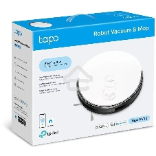 Робот-пылесос TP-Link Tapo RV10 белый/черный, 25 Вт, 2600 мАч Li-Ion, уборка влажная/сухая, пылесборник контейнер 0.4 л