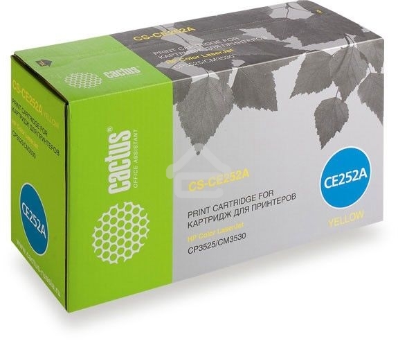Картридж лазерный Cactus CS-CE252A желтый (7000 стр.) для HP Сolor LaserJet CP3525/CM3530