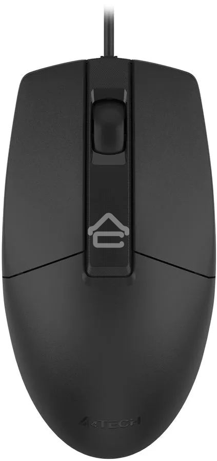 Мышь проводная A4Tech OP-335S черный, 1200 dpi, USB, кнопки - 3