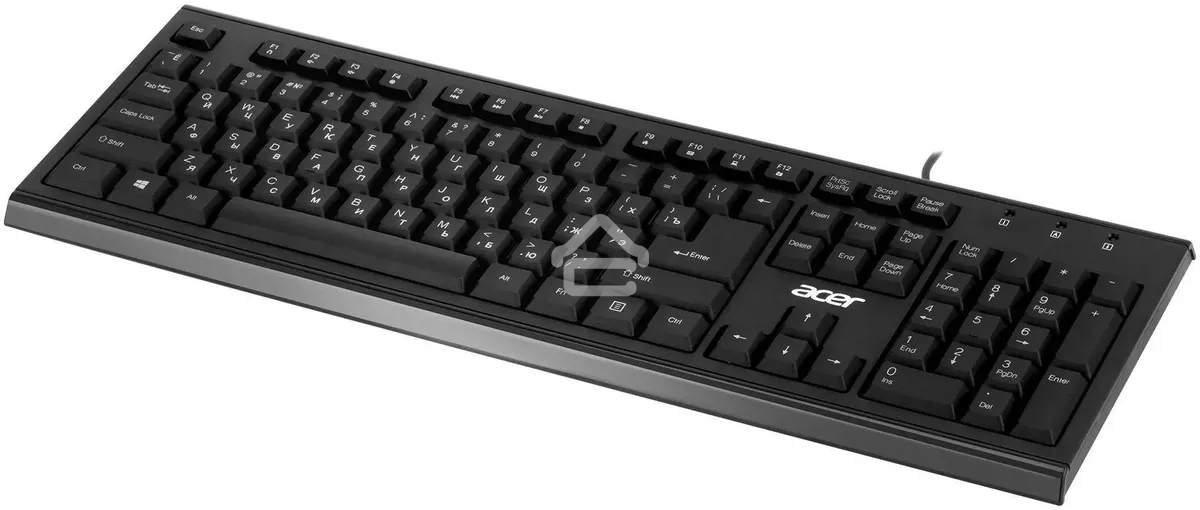 Клавиатура Acer OKW120 проводная, USB, черный