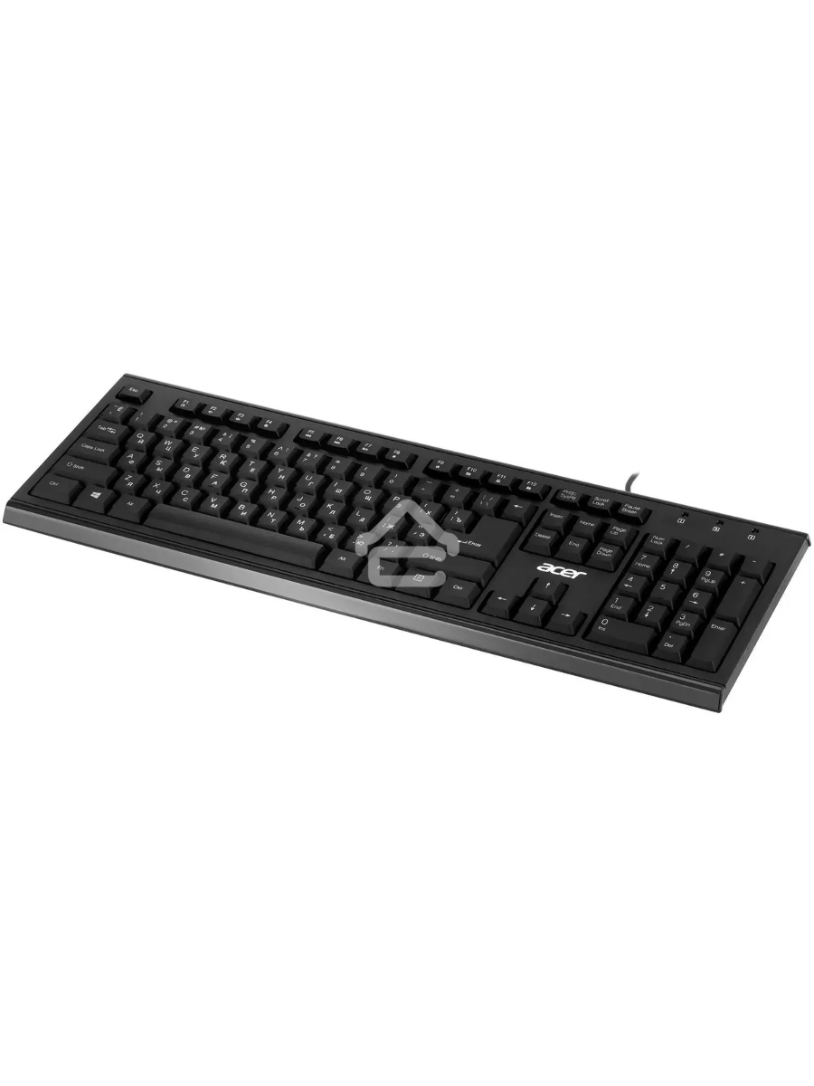 Клавиатура Acer OKW120 проводная, USB, черный