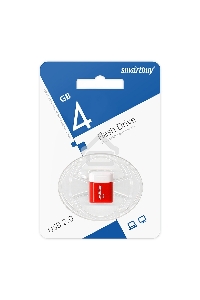Флеш диск Smartbuy USB Drive 4Gb LARA Red (SB4GBLara-R)
