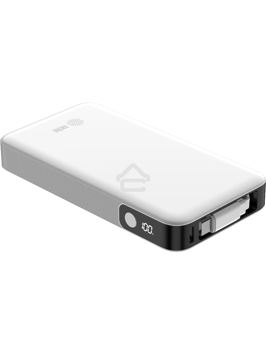 Мобильный аккумулятор Cactus CS-PBFSPA-10000 10000mAh 22.5W 4.5A 2xUSB-C белый