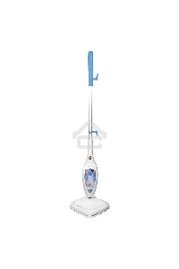Паровая швабра Blackton Bt SM1114 White-blue, Мощность 1300 Вт, 2 в 1. Вертикальная и компактная, Резервуар для воды 300 мл, Время неприрывной работы до 20 минут, Быстрая и эффективная очистка всех типов полового покрытия: паркет, линолеум, плитка, Уничто