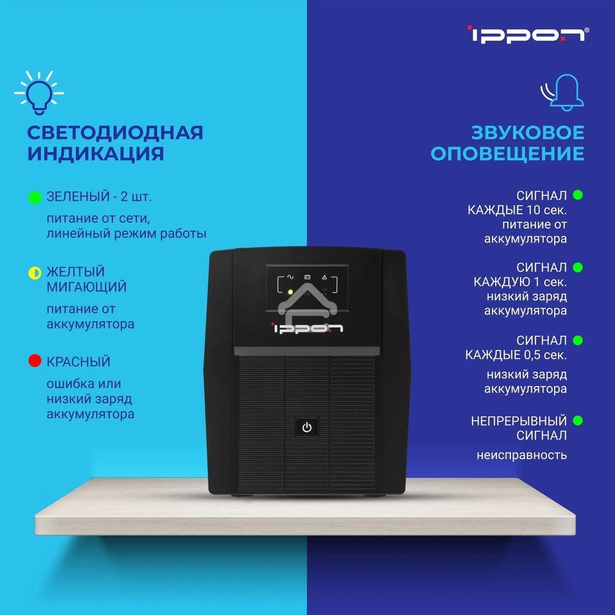 Источник бесперебойного питания Ippon Back Basic 1500 Euro 900Вт 1500ВА черный