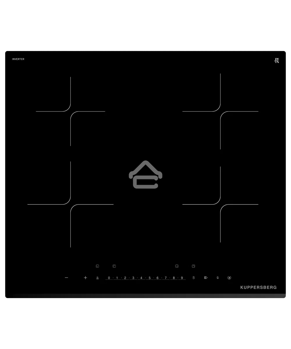 Варочная поверхность Kuppersberg/ Варочная поверхность Kuppersberg, индукция, High-Tech, 9 уровней мощности, inverter, таймер, пауза, Booster, автоматическое отключение, слайдерное управление, поддержание тепла, цвет черный
