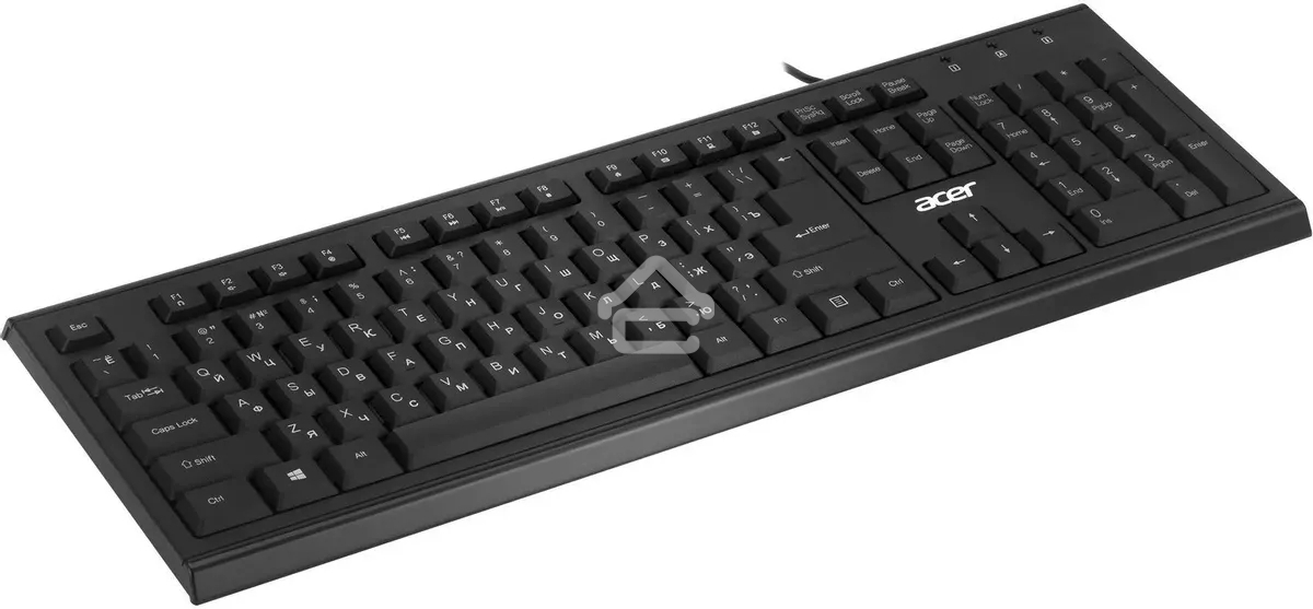 Клавиатура Acer OKW120 проводная, USB, черный
