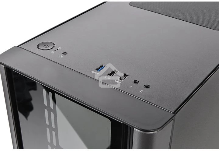 Компьютерный корпус Thermaltake V150 TG CA-1R1-00S1WN-00 Black/Win/SPCC/Tempered Glass*2/120мм Standard Fan*1