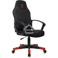 Кресло игровое Zombie 100 черный ткань/эко.кожа крестов. пластик