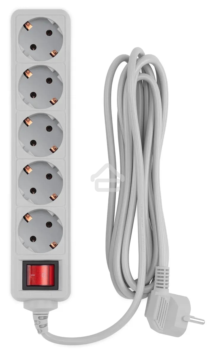 Сетевой фильтр PC Pet AP01006-3-GR 3 м, 5 розеток, серый