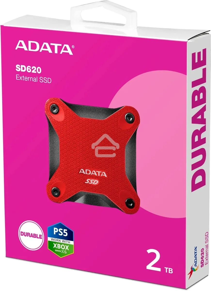 Внешний SSD ADATA SD620, 2TB, USB 3.2 Gen 2 Type-A, R/W 550/480, красный