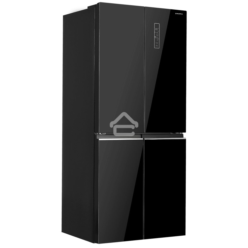 Холодильник Maunfeld MFF183NFBE черный трехкамерный инвертор 270/135л морозилка снизу, Total NoFrost, Side by Side