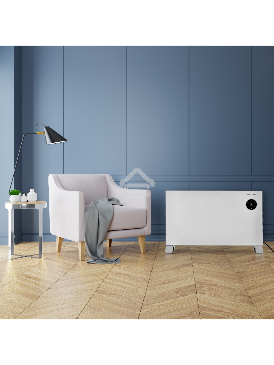Конвектор Coolfort CF-3941 белый, 2000 Вт, 20 м2, термостат, дисплей, WiFi