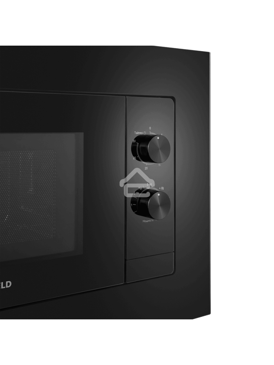 Микроволновая печь встраиваемая Maunfeld JBMO725BK01 чёрный, 20 л, 700 Вт, переключатели - поворотный механизм