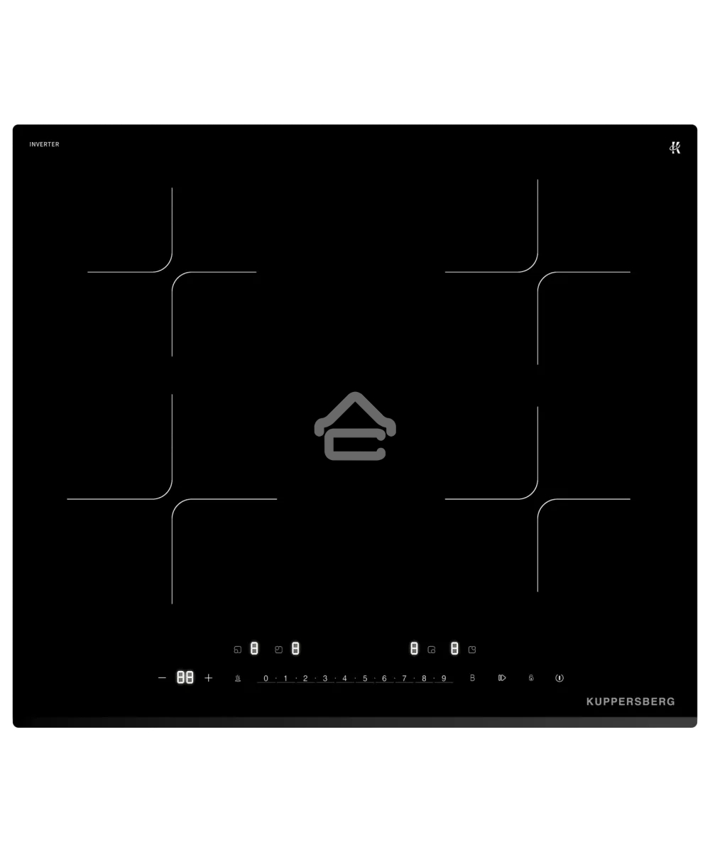 Варочная поверхность Kuppersberg/ Варочная поверхность Kuppersberg, индукция, High-Tech, 9 уровней мощности, inverter, таймер, пауза, Booster, автоматическое отключение, слайдерное управление, поддержание тепла, цвет черный