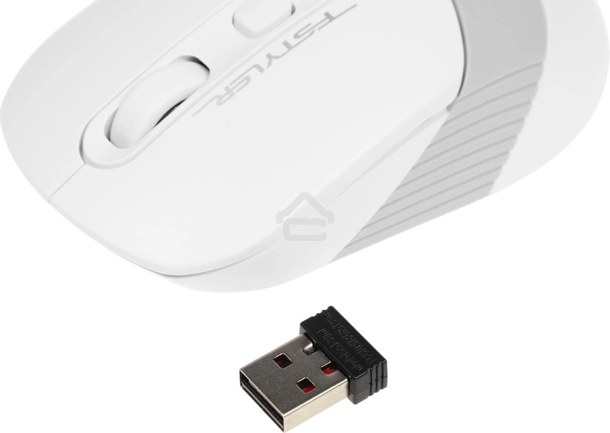Мышь беспроводная A4Tech Fstyler FG10S белый/серый, 2000 dpi, радиоканал, USB, кнопки - 4