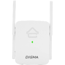 Повторитель беспроводного сигнала Digma D-WR310 (D-WR310V2) N300 Wi-Fi белый