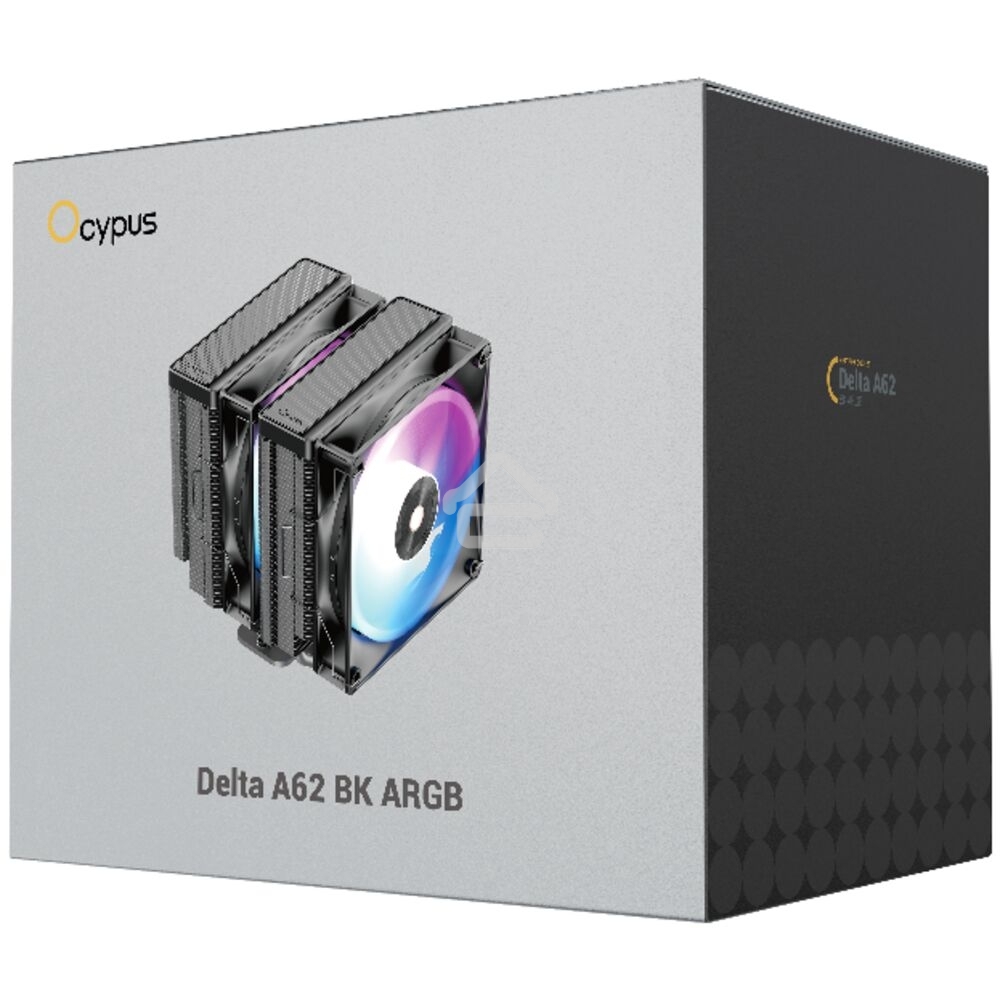 Кулер Ocypus Delta A62 BK ARGB черный 120мм алюминий+медь 2000rpm 29db 4-pin 260W 156мм