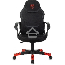 Кресло игровое Zombie 100 черный ткань/эко.кожа крестов. пластик