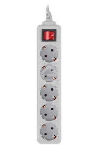 Сетевой фильтр PC Pet AP01006-3-GR 3м (5 розеток) серый