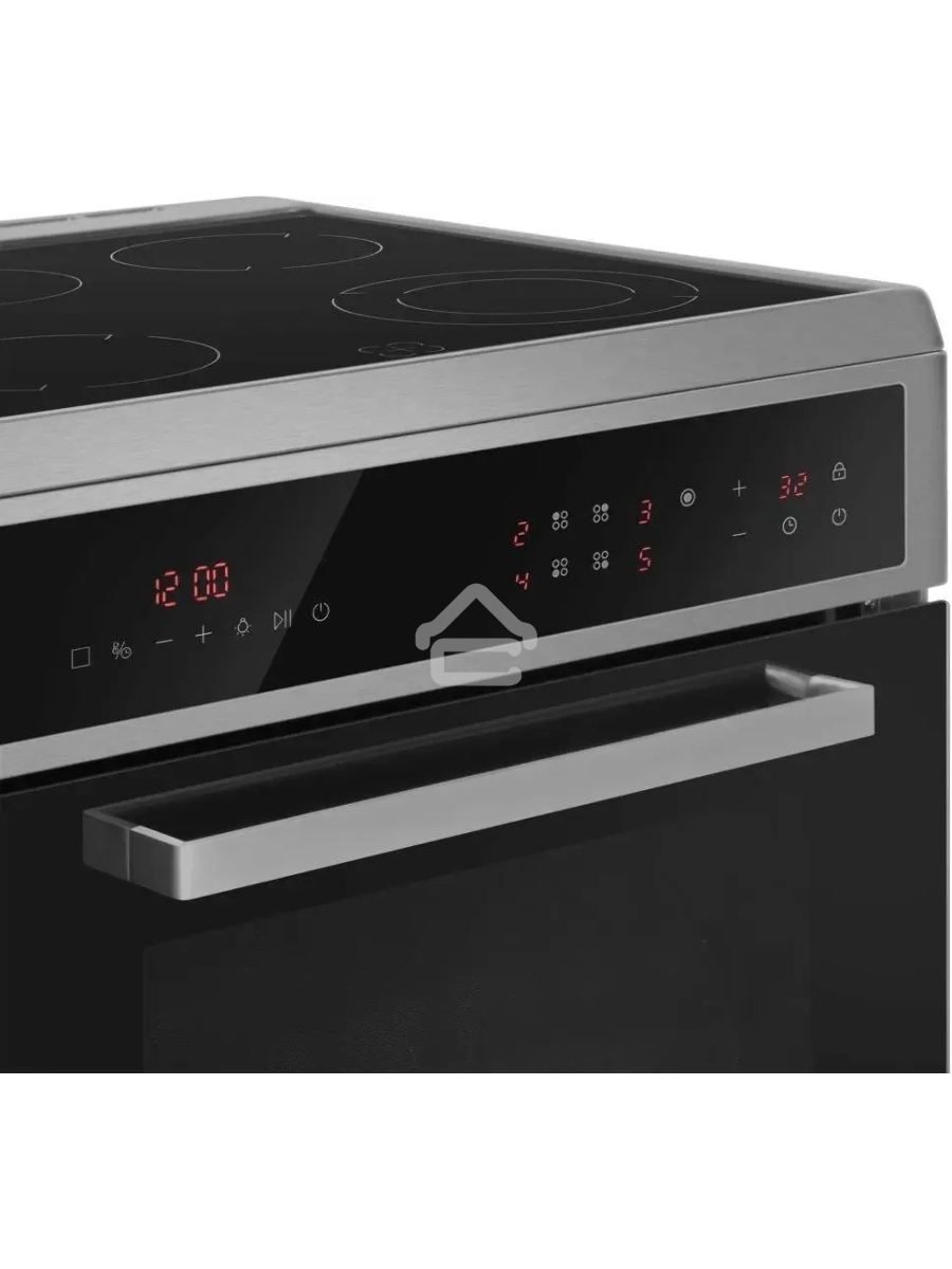 Плита электрическая Maunfeld MEC611CS10TD серебристый, конфорок 4 шт, духовка 59 л, 60 см x 85 см x 63 см