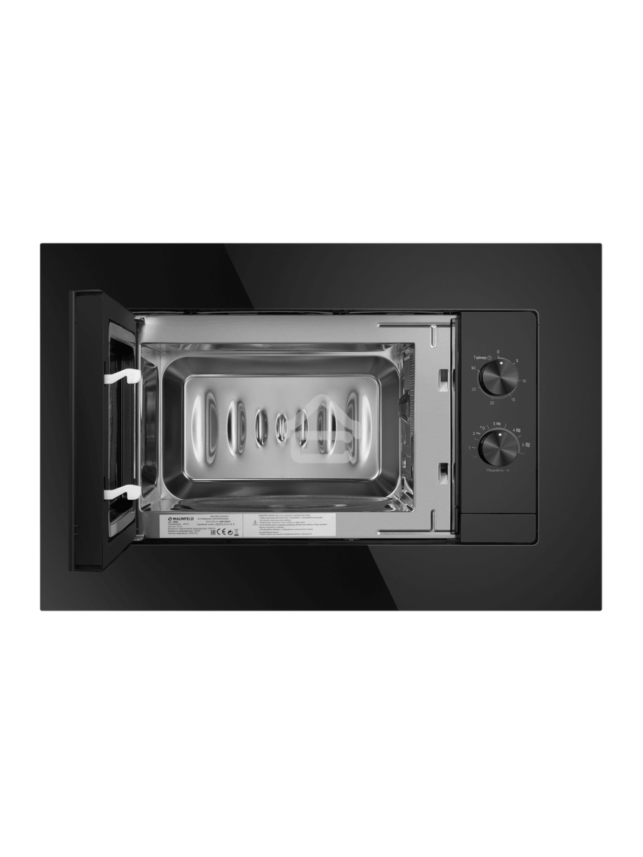 Микроволновая печь встраиваемая Maunfeld JBMO725BK01 чёрный, 20 л, 700 Вт, переключатели - поворотный механизм