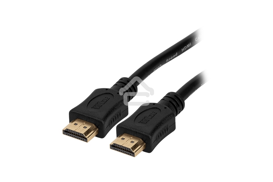 Кабель HDMI C-HM-HM-1M Wize 1 м., v.2.0, 19M/19M, позол.разъемы, экран, черный, пакет