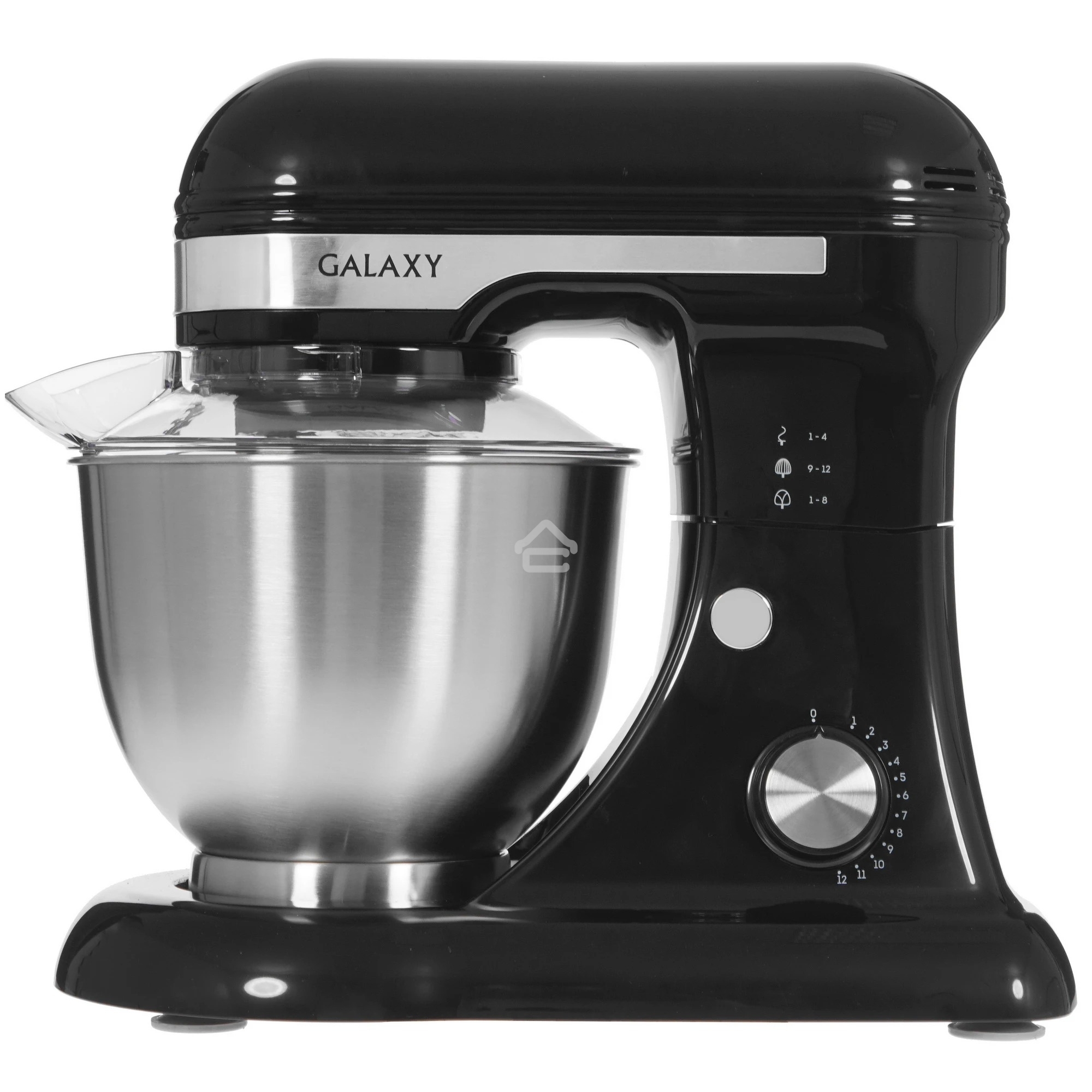 Миксер Galaxy Line GL 2230, черный, планетарный, 700 Вт, 12 скоростей