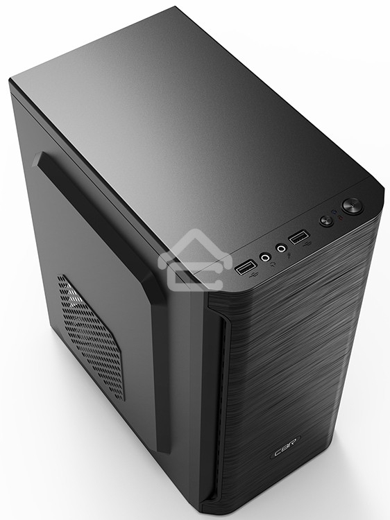 Компьютерный корпус CBR mATX Minitower MX10, c БП PSU-ATX400-08EC (400W/80мм), 2*USB 2.0, HD Audio+Mic, черный