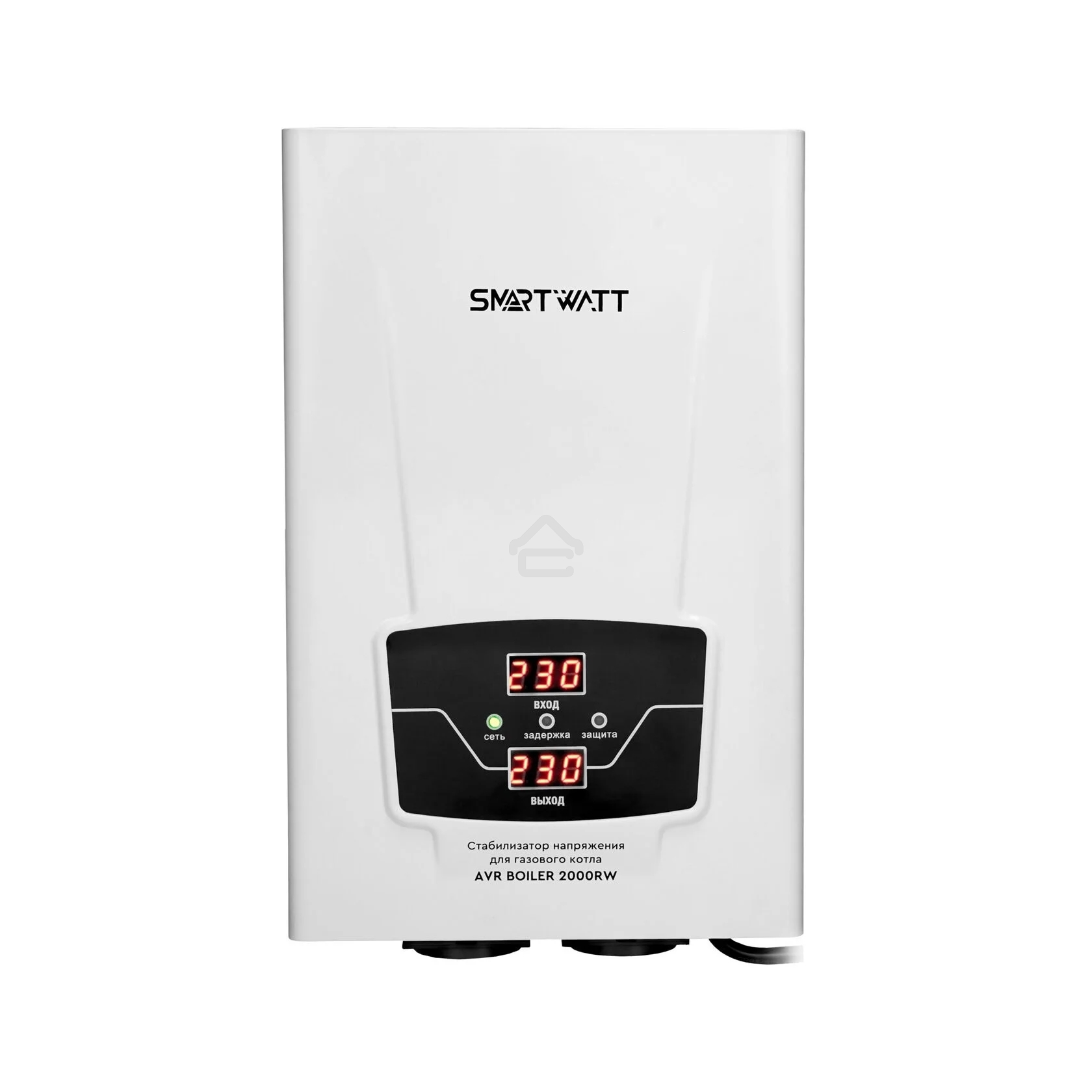 Стабилизатор напряжения для газового котла SMARTWATT AVR BOILER 2000RW (140W - 260W, 2000VA, 2 кВт, 50 Гц, розеток - 2,