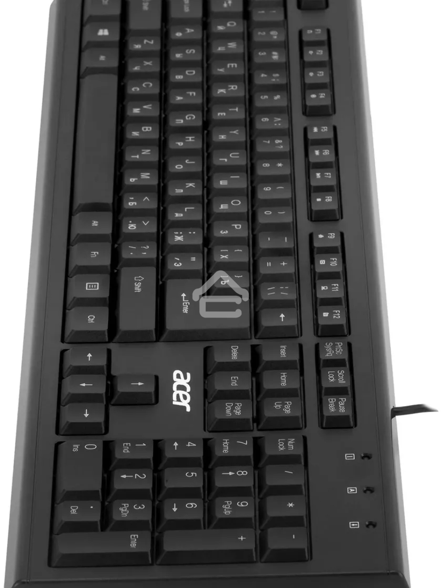 Клавиатура Acer OKW120 проводная, USB, черный