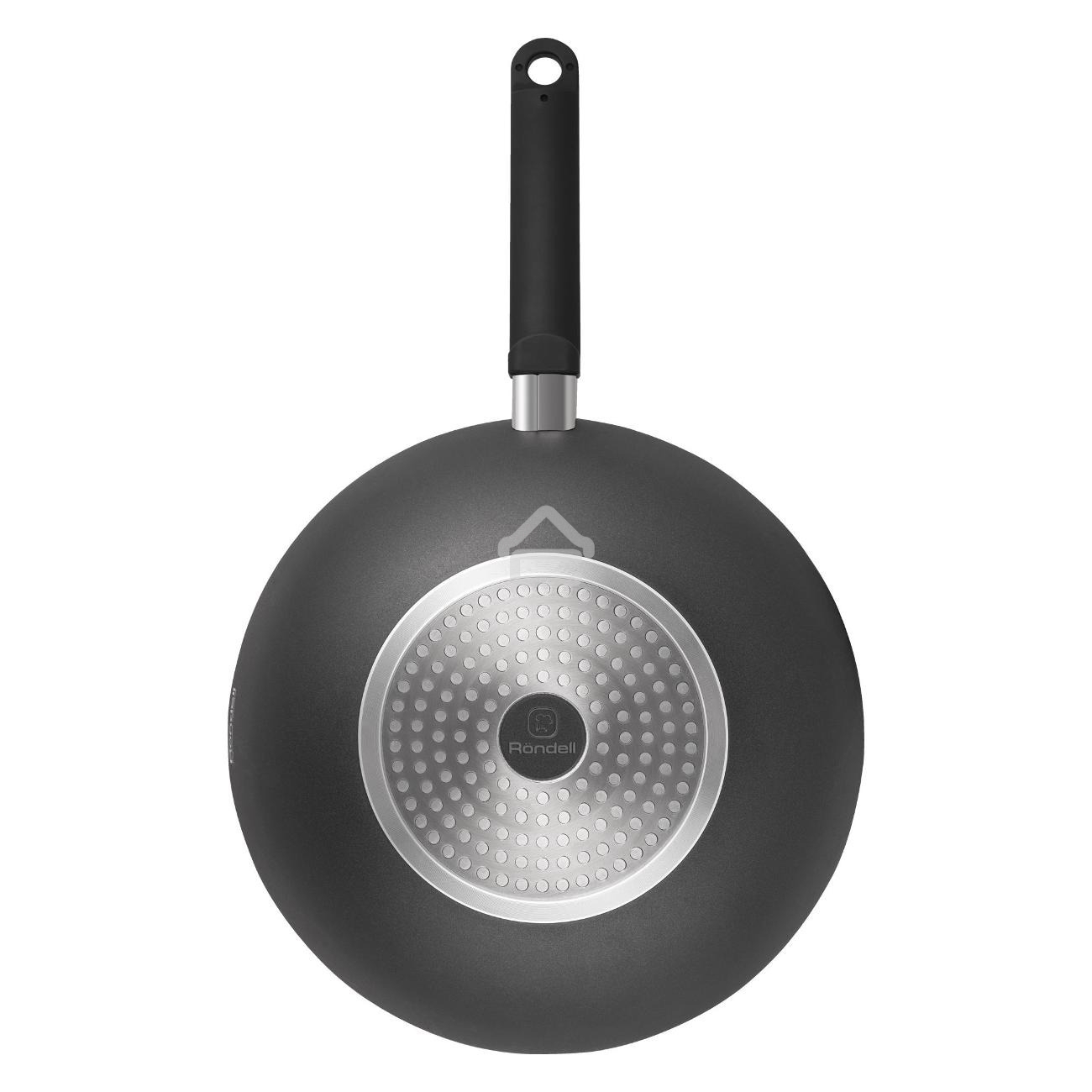 Сковорода ВОК Rondell Modern RDA-1723, 30 см, с крышкой, черный
