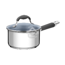 Ковш Maunfeld LAURA МSP16S08GR из нержавеющей стали со стеклянной крышкой, 16 см, 1,6 л.