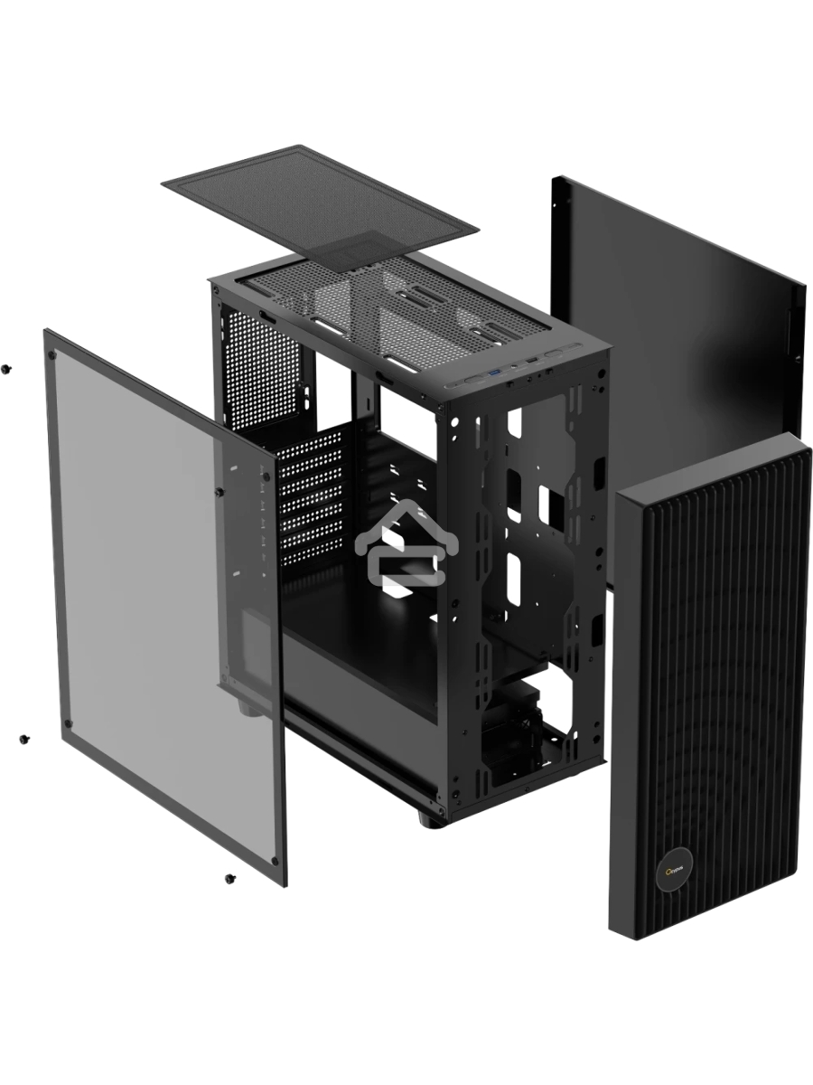 Корпус Ocypus Gamma C70 BK ARGB ATX / win / black / 4 ARGB fans / no PSU / Tempered Glass