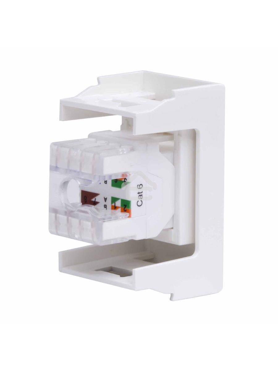 Розетка компьютерная DKC Viva 45058 RJ-45 кат.6, неэкранированная, 8P8C, Hyperline, Dual IDC, белая, 1 модуль