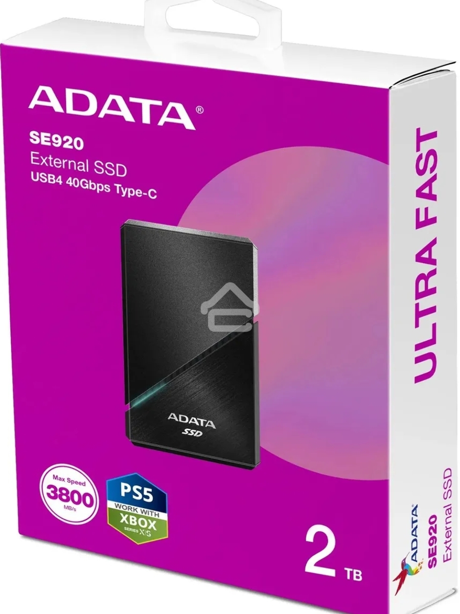 Накопитель SSD USB-C 2TB EXT. BLACK SE920-2TCBK ADATA