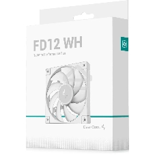 Вентилятор для корпуса DEEPCOOL FD12 белый, 120 мм, 2050 об/мин, 27.6 дБ, 4 pin