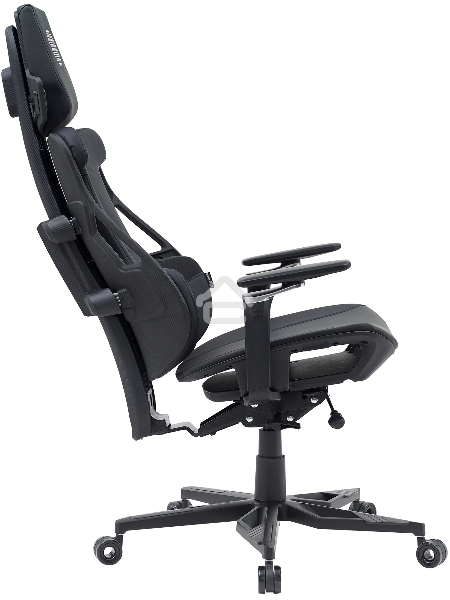 Кресло компьютерное Cactus CS-CHR-DUO-BBK черный, кожзам