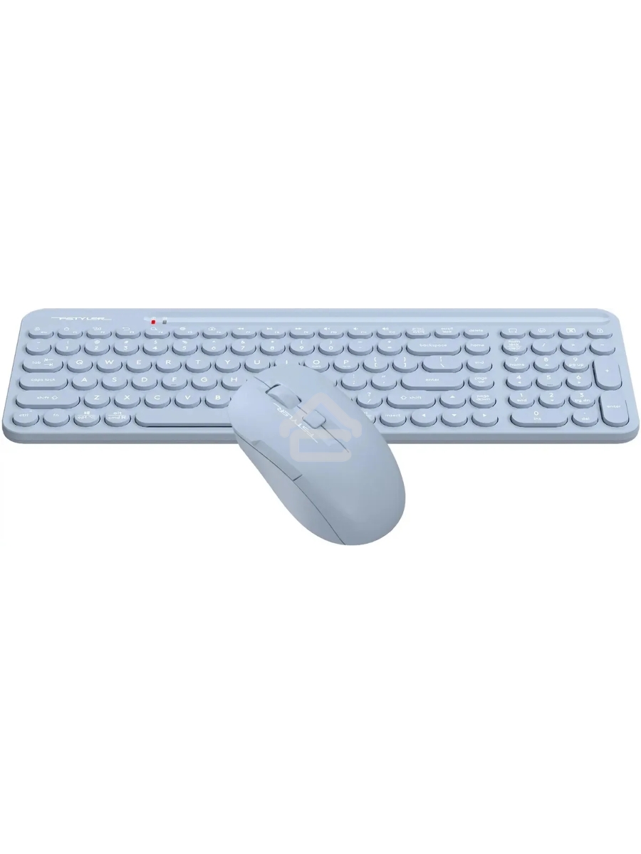 Клавиатура + мышь A4Tech Fstyler FG3300 Air2 клав:синий мышь:синий USB беспроводная slim Multimedia